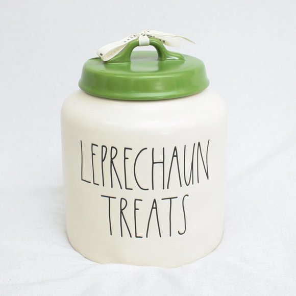 Rae Dunn LEPRECHAUN TREATS Canister St Patrick's
